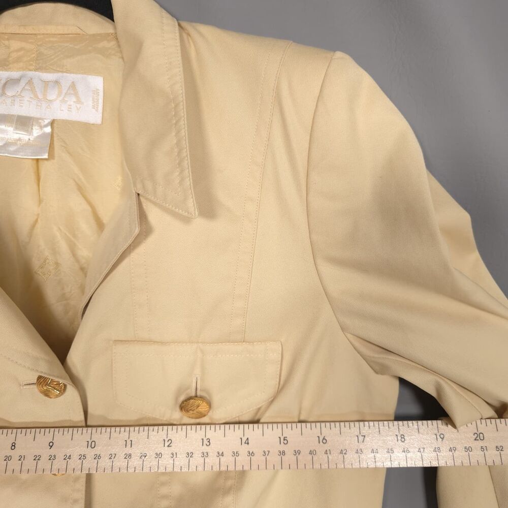 ESCADA MARGARETHA LEY Set Vintage GERMANY MADE Belted Blazer 8 + Pencil Skirt 6 - Picture 6 of 16